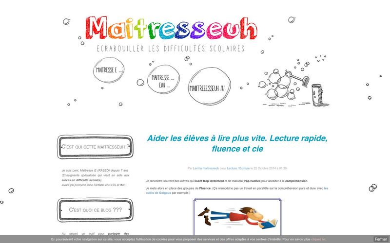 Aider les élèves à lire plus vite. Lecture rapide, fluence et cie - Maîtresseuh
